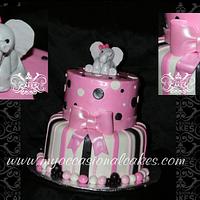Pink & Black birthday cake