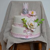 Romantic Christening cake
