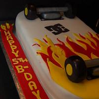 Skateboard on Fire Cake...