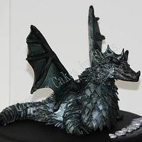 Hand Sculpted Dragon cake