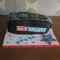 TV remote control 60th cake 