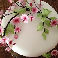 Cherry blossom Easter cake