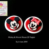 Mickey & Minnie 2D Topper