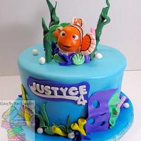 Nemo Inspired Sea Cake 
