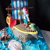 Jake and the neverland Pirates ship cake