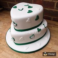 Hearts Wedding cake 
