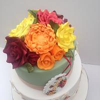 Autumnal /vintage style cake