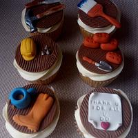 Builder themed cupcakes