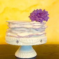Purple ruffles cake