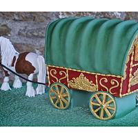 Horse drawn gypsy caravan