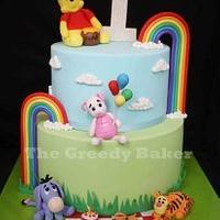 Winnie the Pooh and friends cake