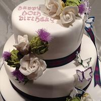Thistle birthday cake