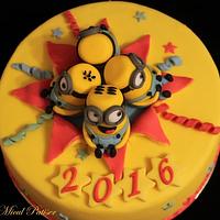 New Year's minion cake 2016