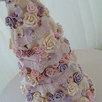 Love, honour & cherish wedding cake