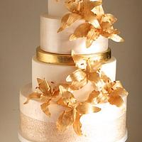 Gold Lily Cake