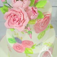 Floral Painted Cake