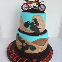 Motorcross bike cake