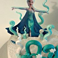 Frozen Elsa Cake for My Daughter's 4th Birthday!