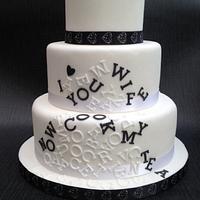 Message Wedding Cake 