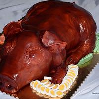 Wedding pig cake