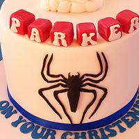 Spiderman Christening Cake 