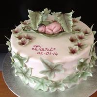Baby girl is born cake