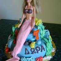 Barbie mermaid cake