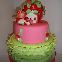 Strawberry shortcake 1st Birthday Cake