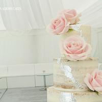 Sweet Avalanche Naked Wedding Cake