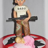 D.A.D.D men's baby shower cake (dad's against daudghters dating)