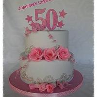 Rose birthday cake