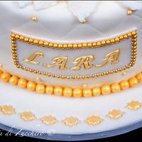 Gold and jewel cake