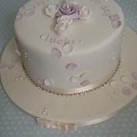 First communion roses cake