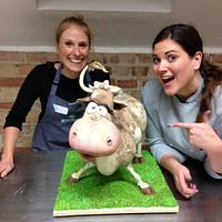 Sculpted cow cake :) made In a Kaysie lackey class