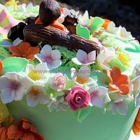 Spring Meadow Celebration Cake