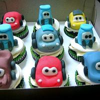 Cars themed cake and cupcakes