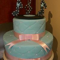 2 tiered music wedding cake