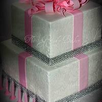 40th Pink Bling Cake