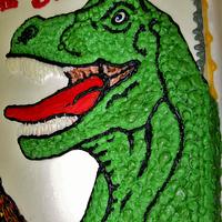 T-Rex cake in all buttercream