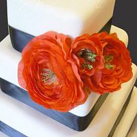 Modern Black & White Wedding Cake