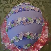 Floral Easter Egg Cake