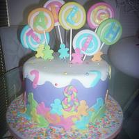 lollipop candy cake