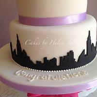 New York skyline cake