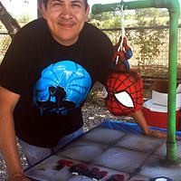 Hanging Spiderman cake - Chibi style