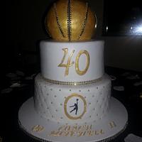 40th Birthday Basket Ball Themed Cake