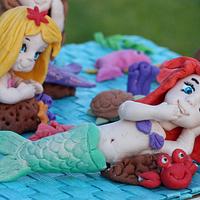Little mermaid cake toppers