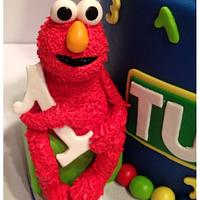 Elmo first birthday cake