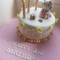 Hello Kitty 3rd birthday cake 