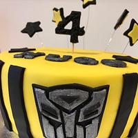 Bumblebee Transformer cake