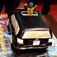 Mercedes car birthday cake 